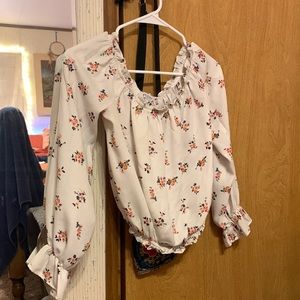 Floral, off the shoulder top